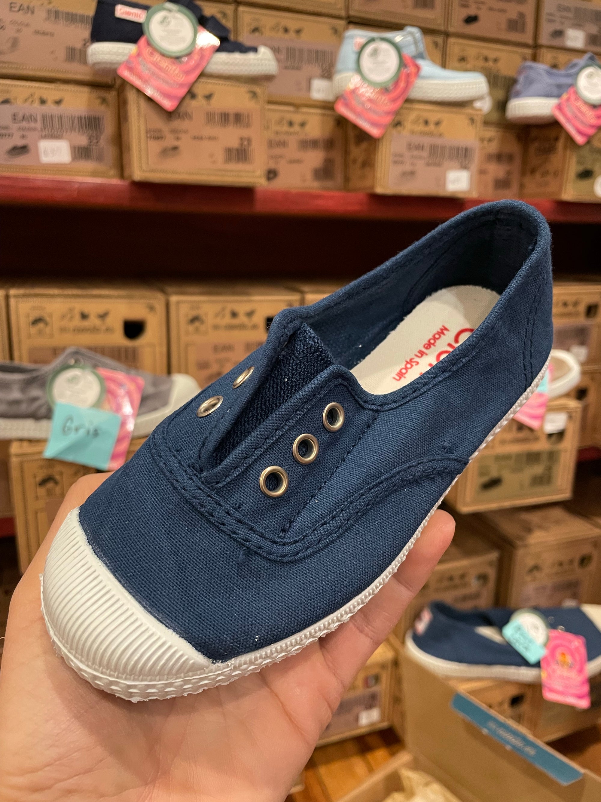 Cienta Laceless Canvas Sneaker in Azul Lava (Cobalt Blue), 70997