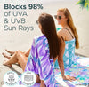 Luv Bug FULL SIZE Sunscreen Towel - Green Triangles