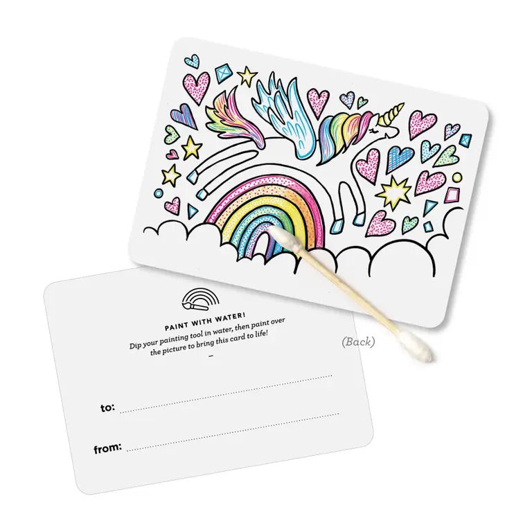 Inklings, Paint with Water Valentines Kit - Unicorn