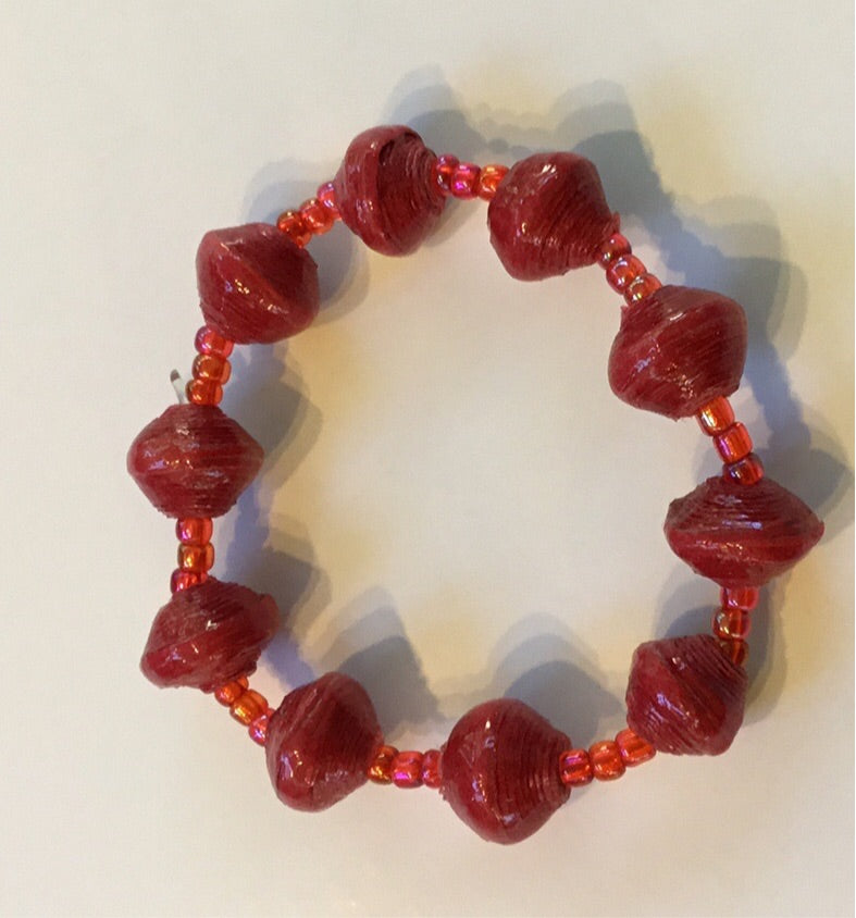 Ornaments for Orphans Children’s Bracelet - Recycled Paper Beads