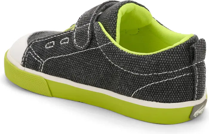 See Kai Run Monterey Recycled Sneaker - Black/Neon -