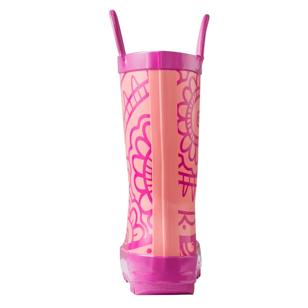 Oakiwear Loop Handle Rubber Rain Boots - Henna Pink