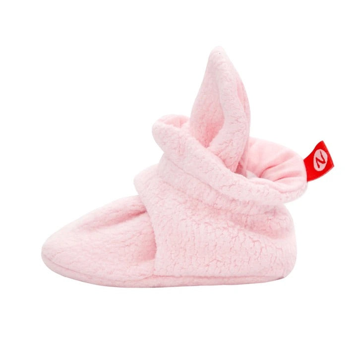 Zutano Cozie Fleece Booties - Baby Pink