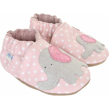 Robeez Little Peanut Elephant Soft Soles - Pink