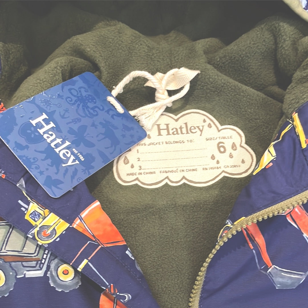Hatley Rain Jacket - Construction Trucks