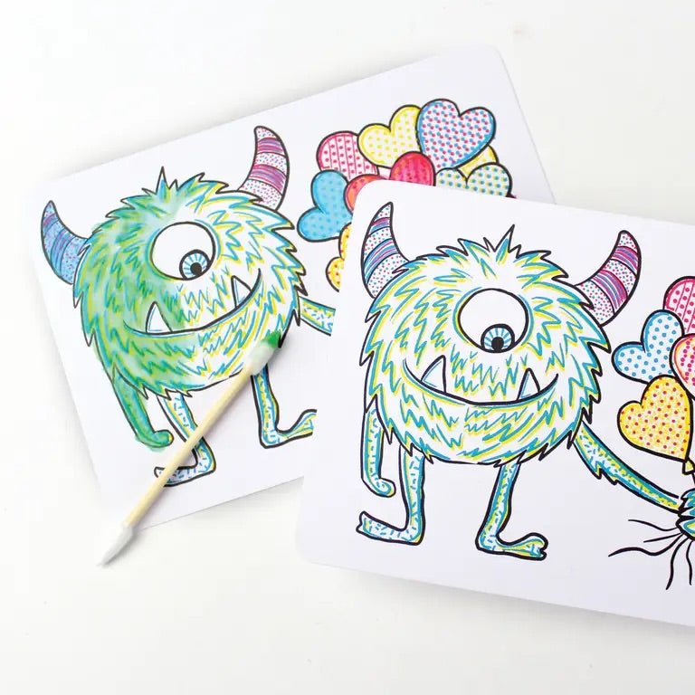 Inklings, Paint with Water Valentines Kit - Monster