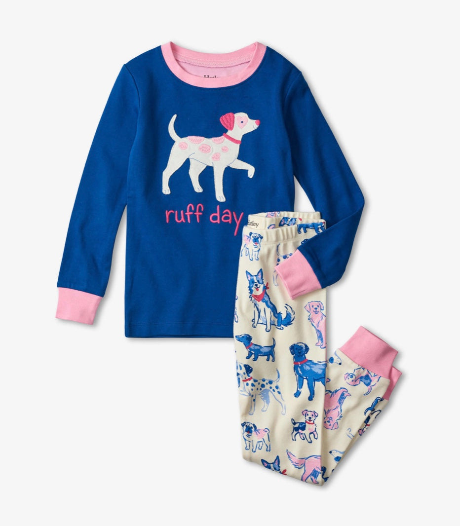 Hatley Pink Pups Organic Cotton Pajama Set