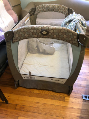 Rental Graco Pack n Play tan sage Athens Parent Wellbeing