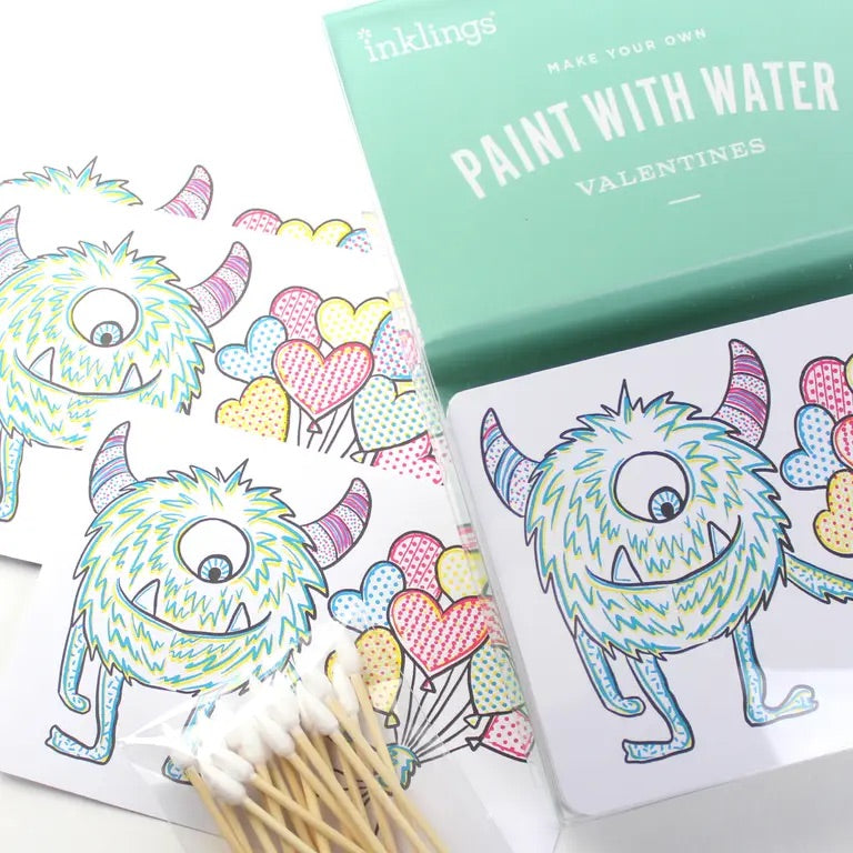 Inklings, Paint with Water Valentines Kit - Monster