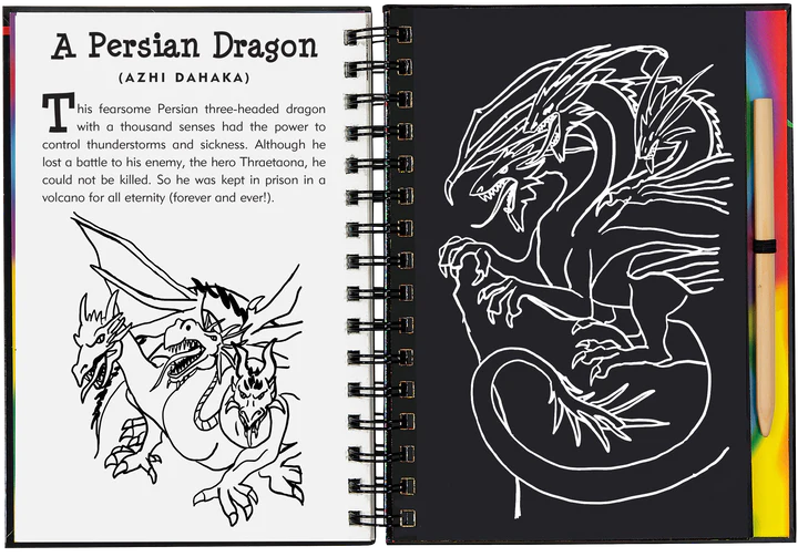 Scratch &amp; Sketch Art Activity Books - Dragons &amp; Mythical Creatures