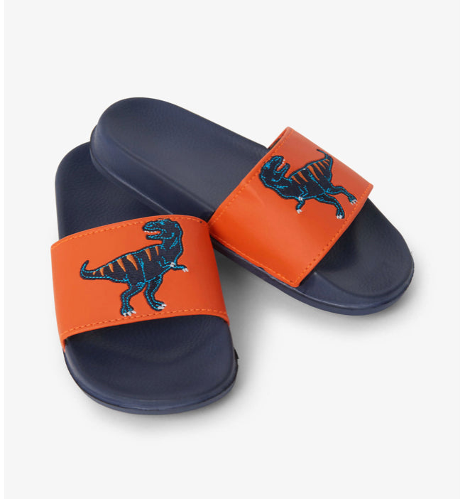Hatley Dino Silhouettes Slide On Sandals