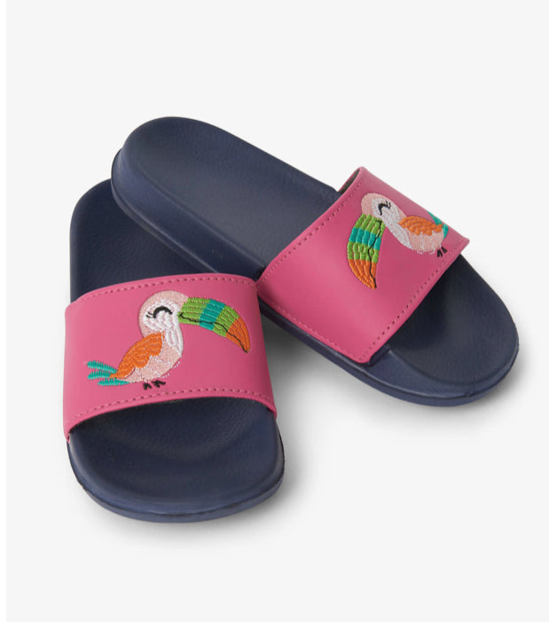 Hatley Tropical Birds Slide On Sandals