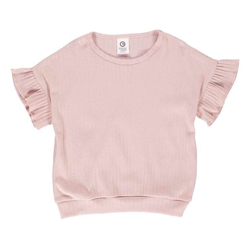 Müsli Organic Cotton Pointelle Waist Short Sleeve Tee - Sugar Rose