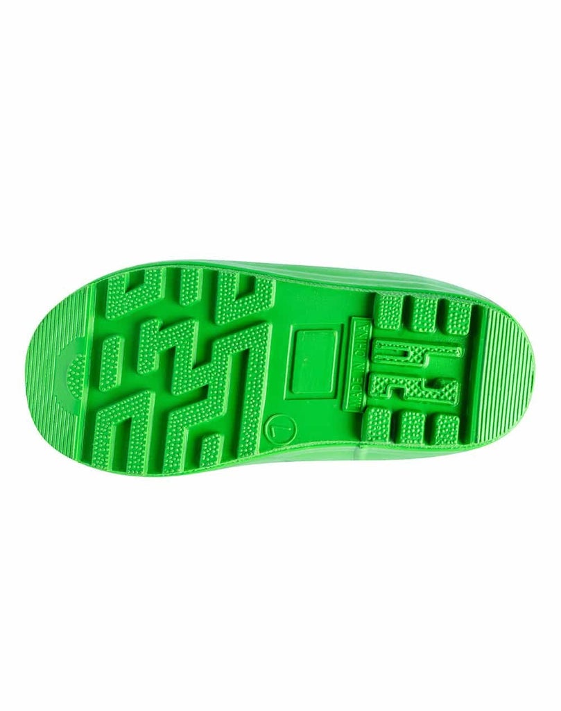 Oakiwear Loop Handle Rubber Rain Boots - Navy Blue &amp; Green