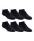 Stride Rite Unisex No-Show Socks 6-Pair - Black